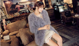 Ostrich Feather Jacket - Light Grey