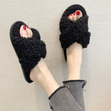 Plush Faux Fur Home Slippers