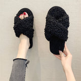 Plush Faux Fur Home Slippers