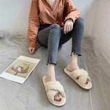 Plush Faux Fur Home Slippers