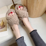 Plush Faux Fur Home Slippers