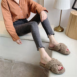 Plush Faux Fur Home Slippers