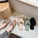 Plush Faux Fur Home Slippers