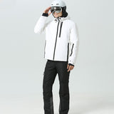 White and Black Ski Set