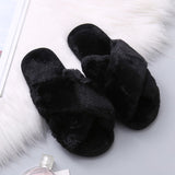 Plush Faux Fur Home Slippers