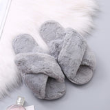 Plush Faux Fur Home Slippers