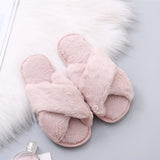 Plush Faux Fur Home Slippers