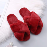 Plush Faux Fur Home Slippers