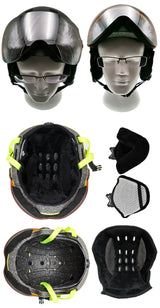 Unisex Ski Helmet with Goggles