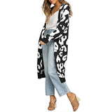 Animal Print Long Maxi Cardigan Sweater