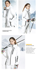 Women White Ski Set