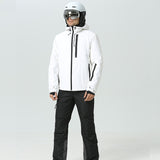 White and Black Ski Set