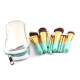 Vegan 9 Travel Makeup Brush + Case Set