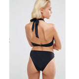 FERGIE High Neck Swimsuit One Piece Bikini - Black