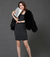 Ostrich Feather Jacket - Black