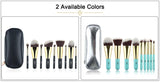 Vegan 9 Travel Makeup Brush + Case Set