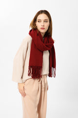 Burgundy Cashmere Blend Scarf 200x70 cm
