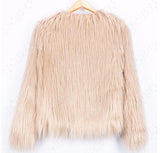 Kids Bridget Faux Fur Jacket - Beige