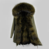 Olive Green Fur Parka