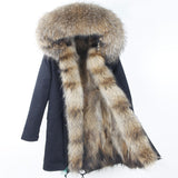 Natural Fur Black Parka