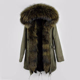 Olive Green Fur Parka