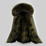 Olive Green Fur Parka