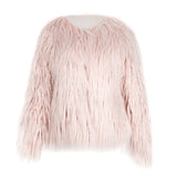 Pink faux fur jacket