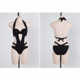 Black One Piece Swimsuit Bikini Monokini