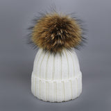 White Pomkin Hat & Scarf Set