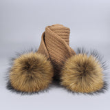 Kids Caramel Pomkin Hat + Scarf Set