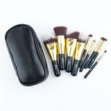 Vegan 9 Travel Makeup Brush + Case Set