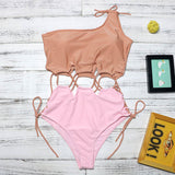POLINA One Piece Beige and Pink Bikini