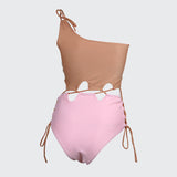 POLINA One Piece Beige and Pink Bikini