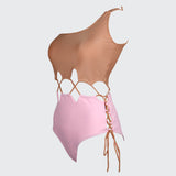 POLINA One Piece Beige and Pink Bikini