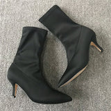 ARIANA Low Heel Sock Boots