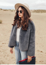 Bobby Faux Fur Jacket - Grey