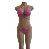 Melva String Bikini Swimsuit - Purple