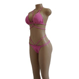 Melva String Bikini Swimsuit - Purple