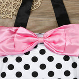 Girls Polka Dot One Piece Swimsuit- Size 2 - 6 years