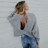 JAZZY Open Back Sweater - 4 Colors