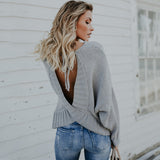 JAZZY Open Back Sweater - 4 Colors