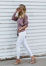 Criss Cross Sweater - Lilac