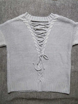 EMILY Lattice Work Back Sweater - 2 Colors