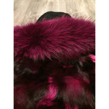 Burgundy Fur Black Parka