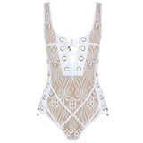 Roya One Piece Lace Bikini White / L