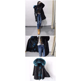 Emerald Green Fur Black Coat Parka