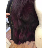 Burgundy Fur Black Parka